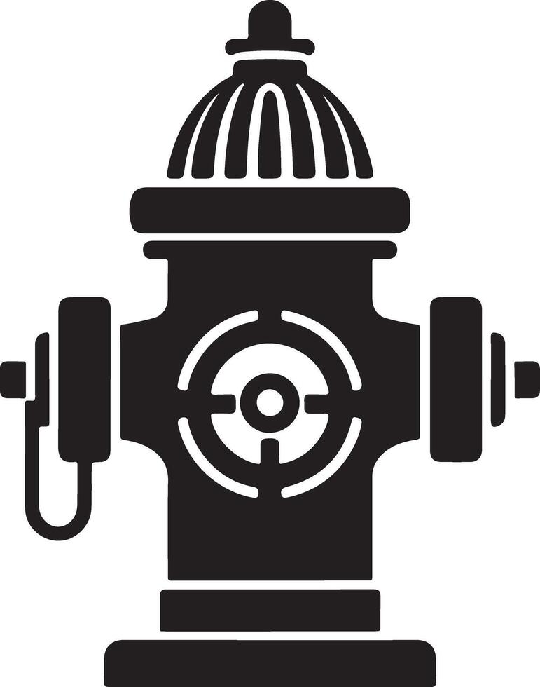 Silhouette Fire Hydrant Stock Illustrations vector