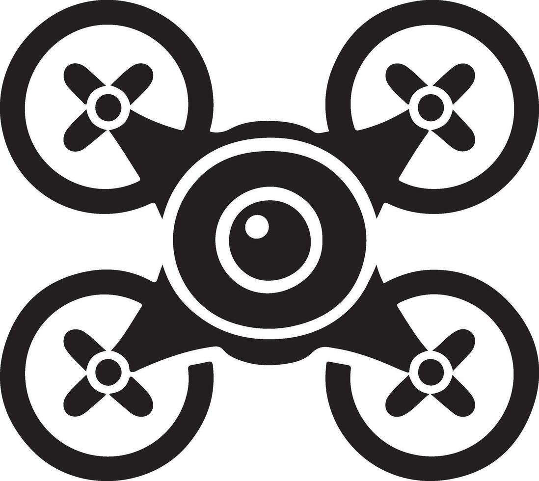 a drone with four propellers vector