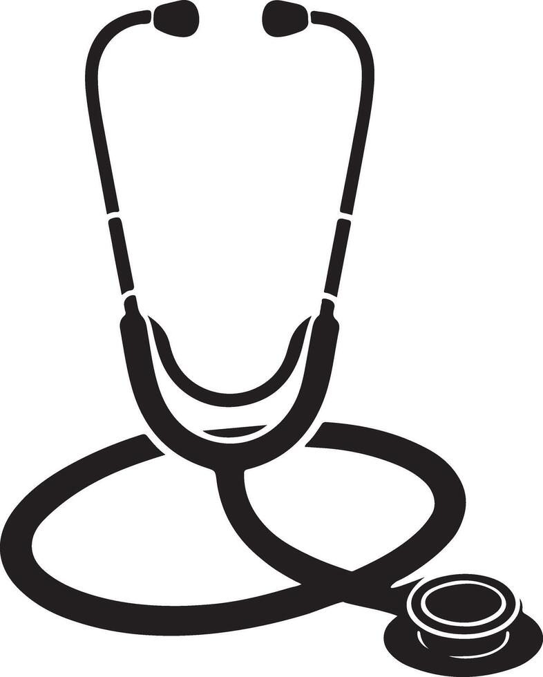 Stethoscope Silhouette Stock Photos vector