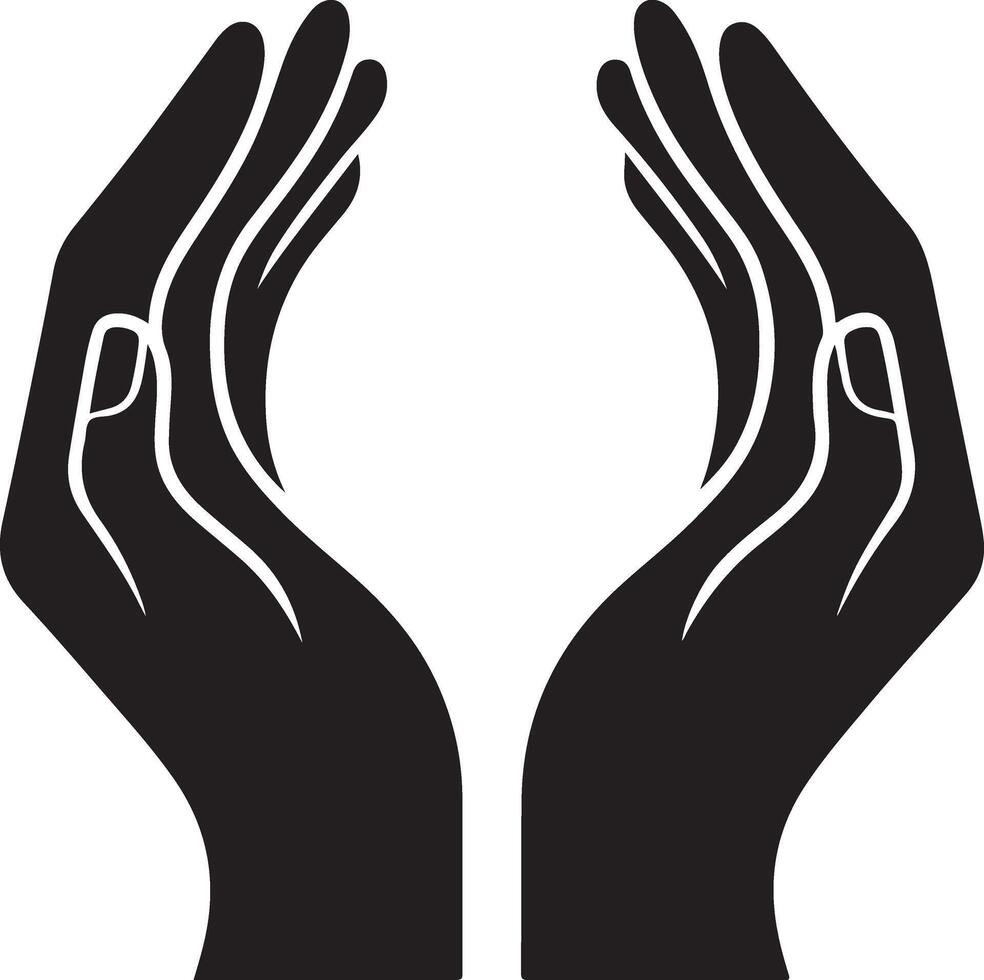 Two hands the concept of protecting anything vector