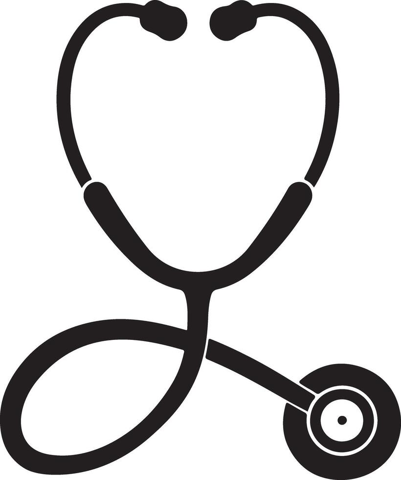 Stethoscope Silhouette Art vector