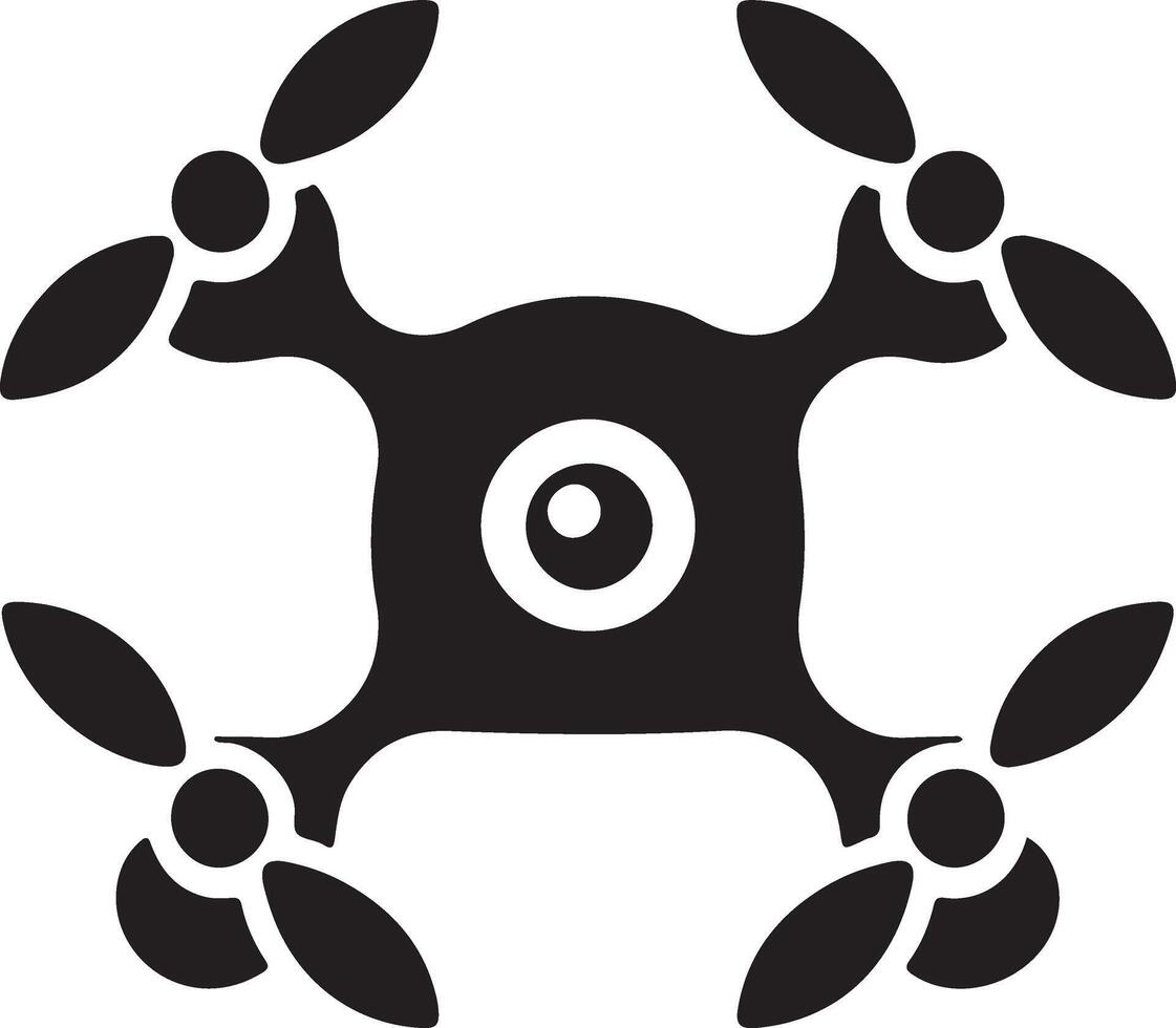 a black and white logo of a drone art vector