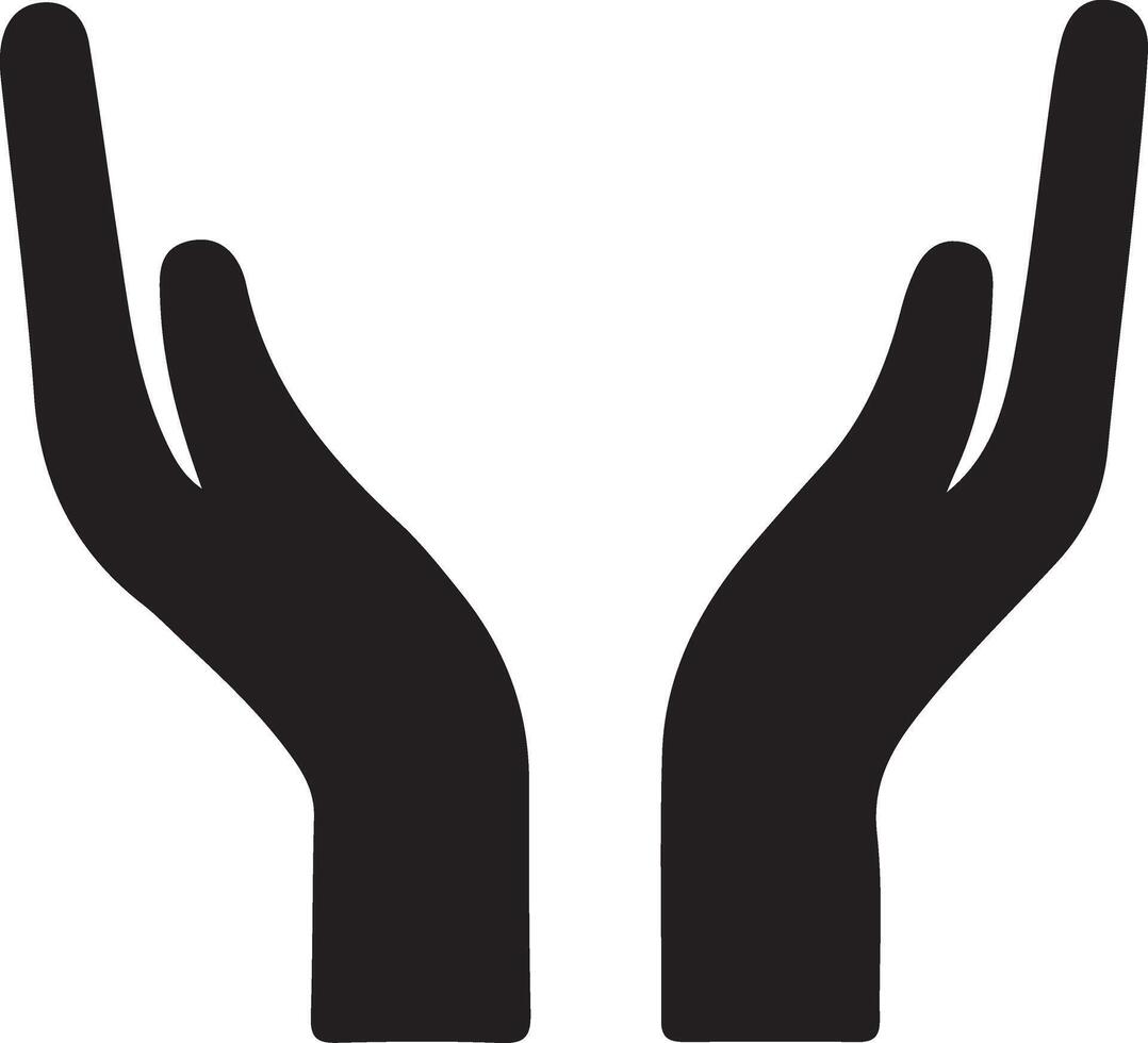 Protecting hands icon template vector