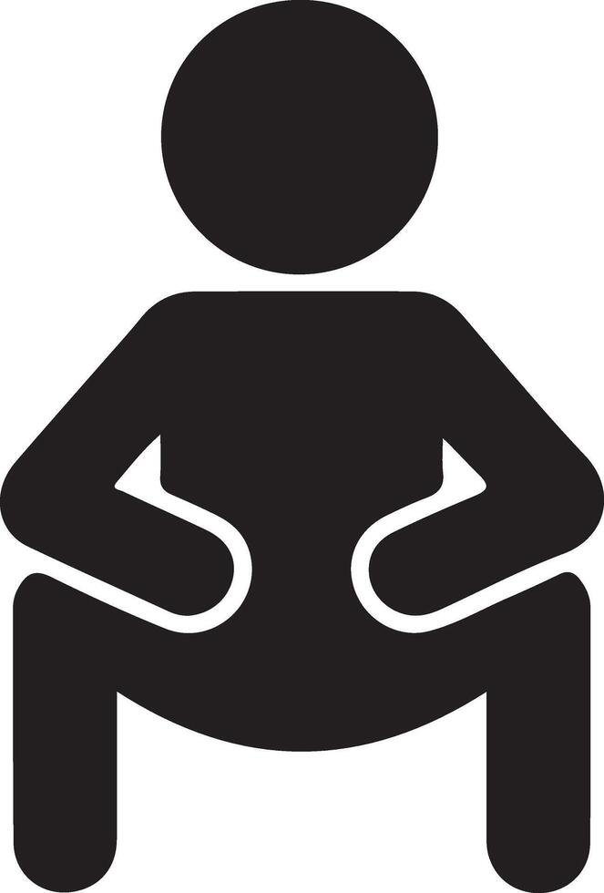 a black and white silhouette of a person sitting down vector