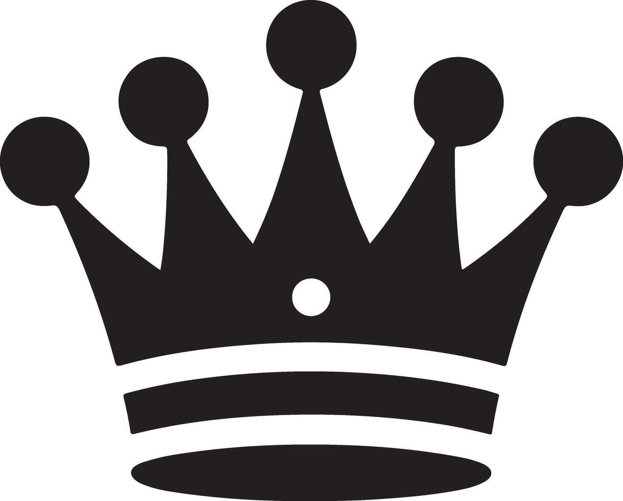 a black and white crown icon on a white background vector