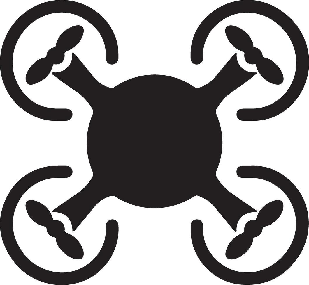 a black and white illustration of a drone vector