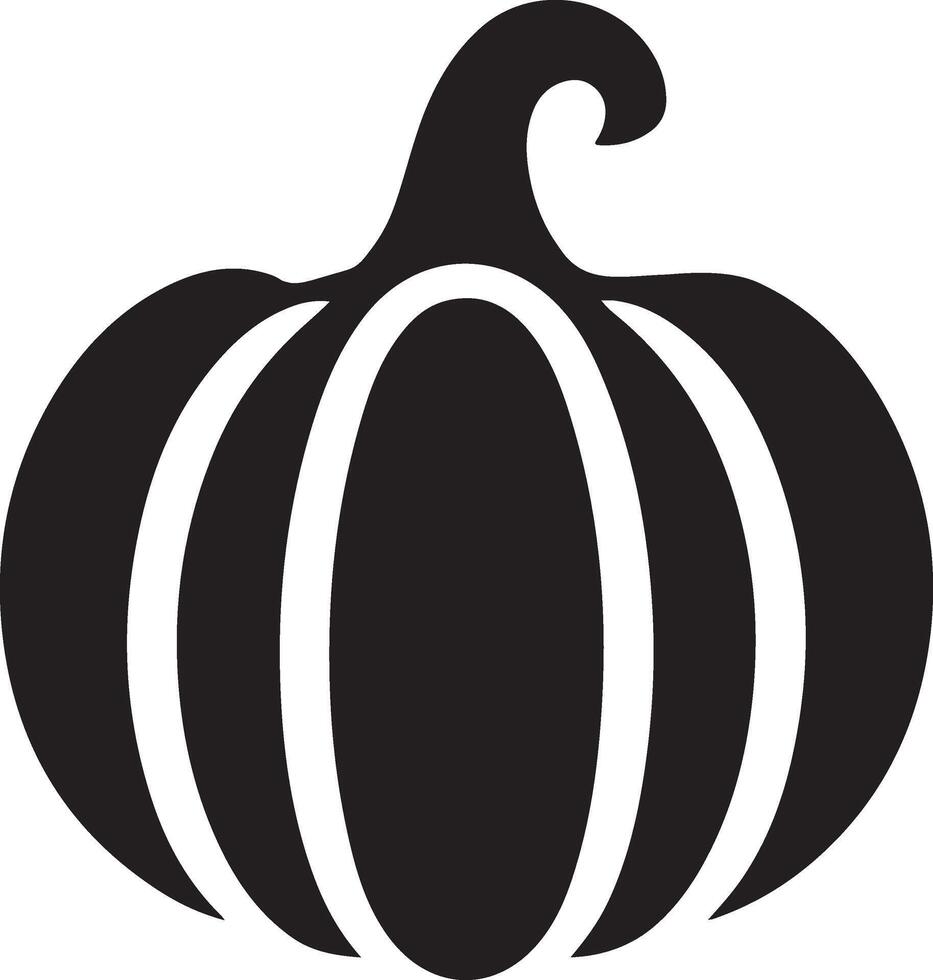 a black and white pumpkin on a white background vector