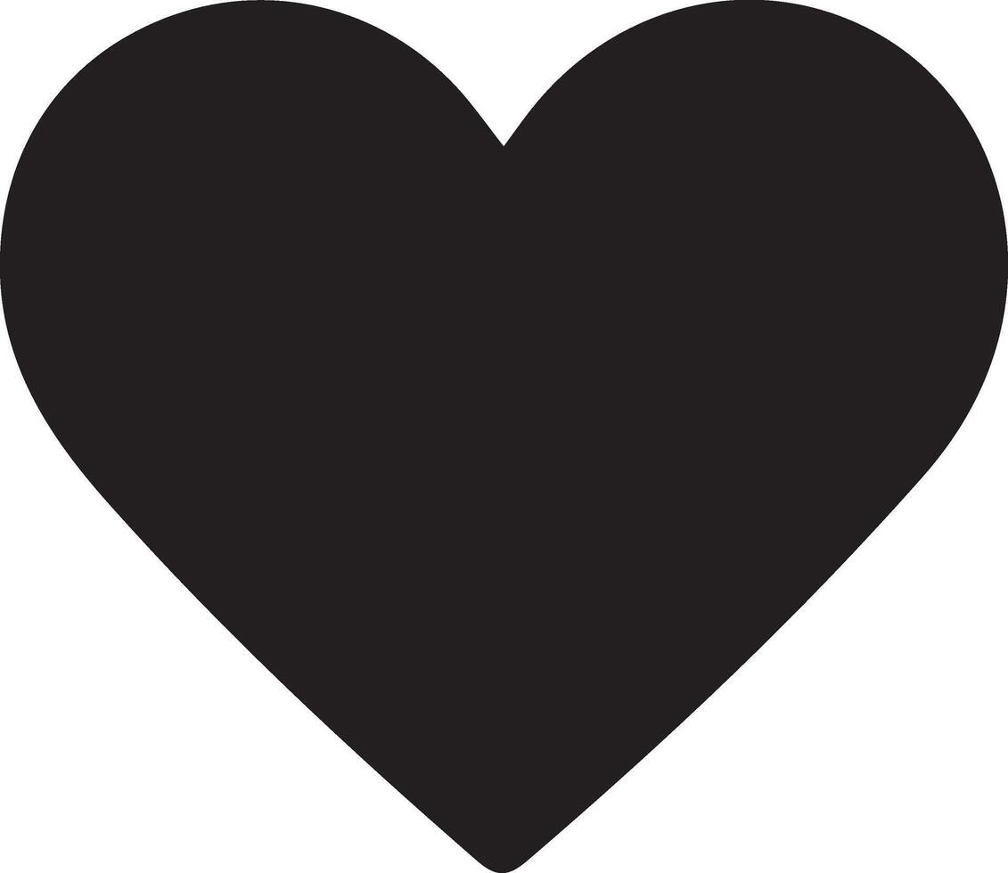 a black heart shape on a white background vector