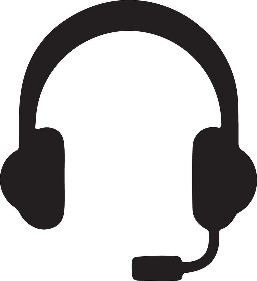 a headset icon on a white background vector