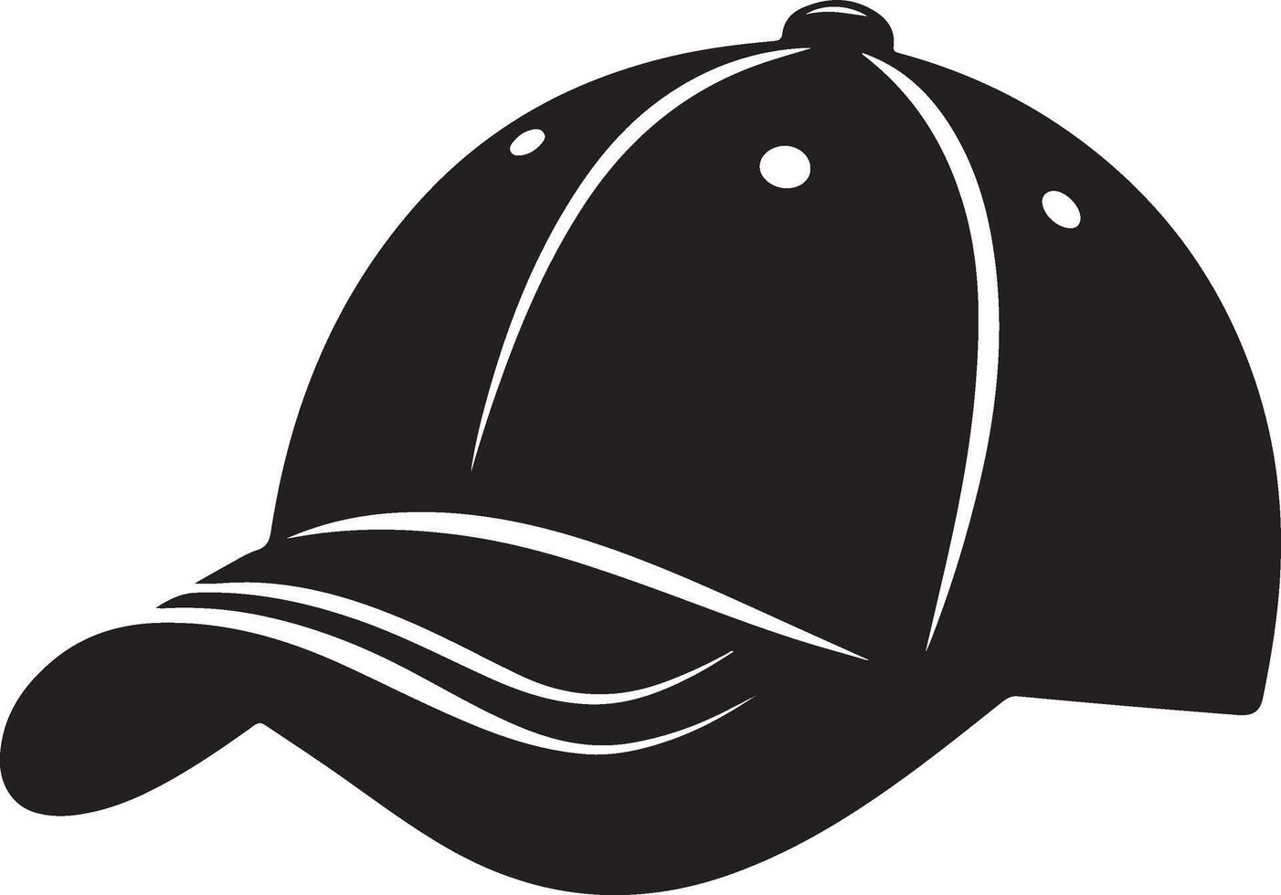 a black baseball cap on a white background vector