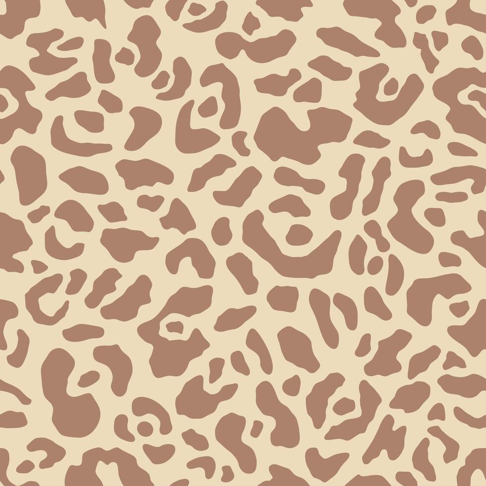 Leopard beige print, seamless pattern. Skin of cheetah or leopard. Fashionable fabric design, elegant animal background. Animal spots vector