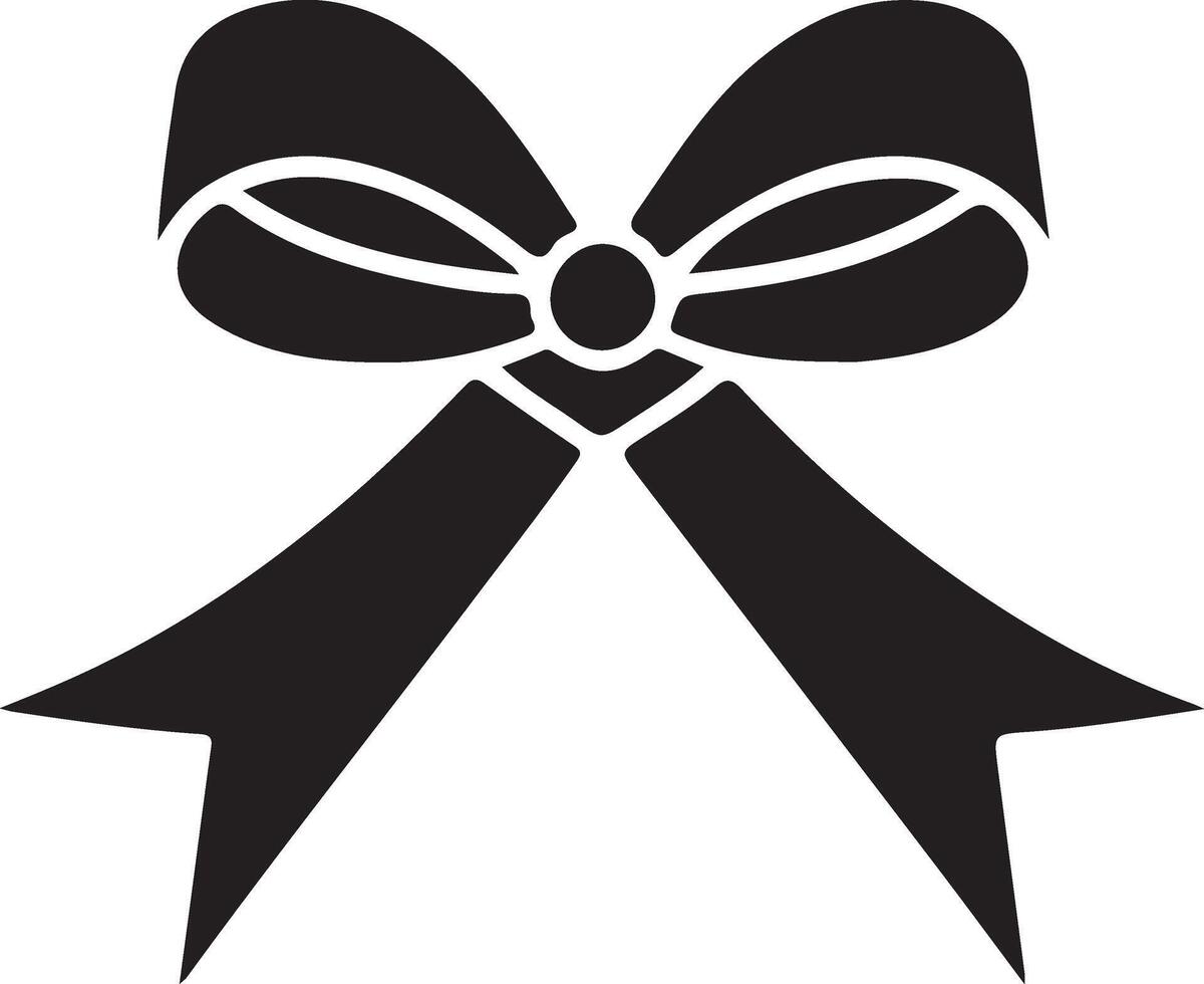 a black and white illustration of a bow vector
