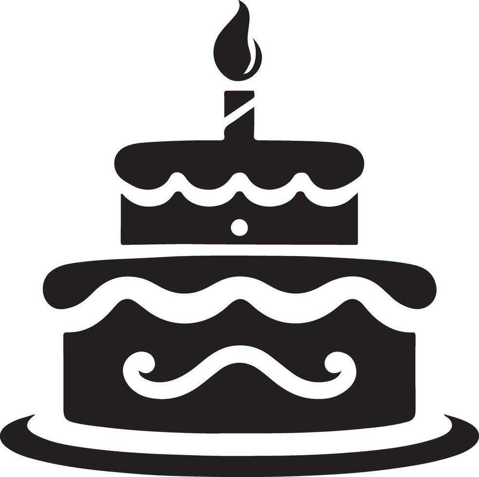 Birthday Cake Silhouette Royalty image vector