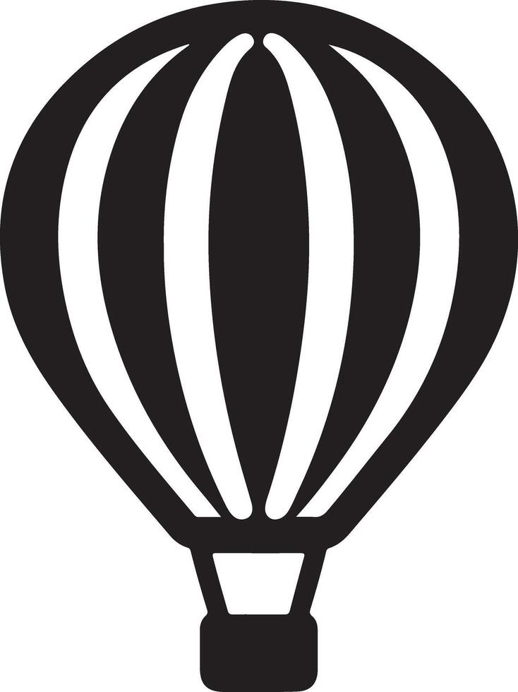 Silhouette hot air balloon Royalty Image vector