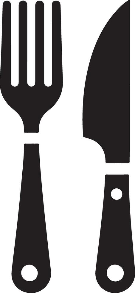 Knife and fork silhouette high quality Royalty Image vector