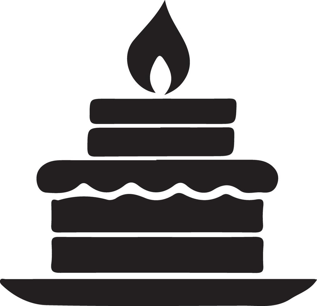 Silhouette of Birthday Cake vector