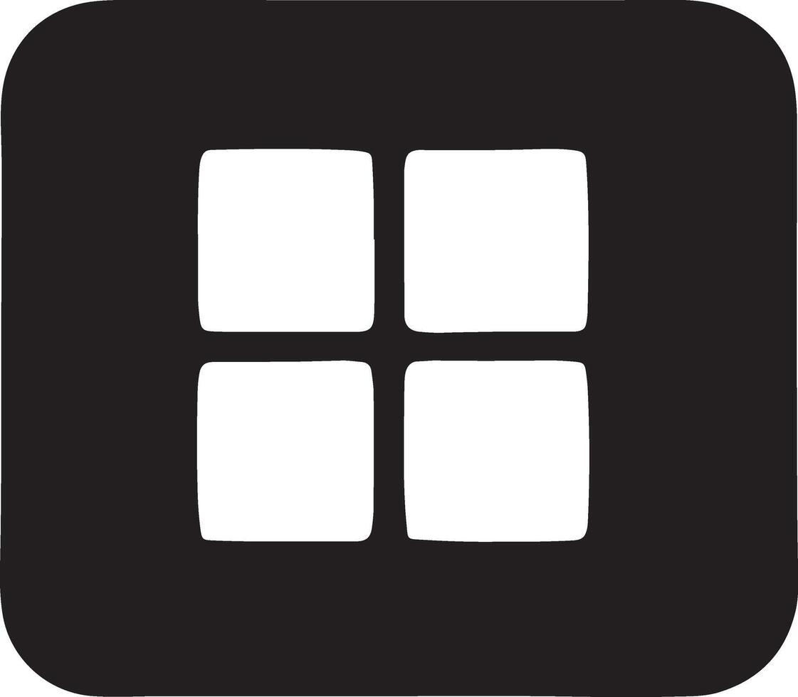 a black square with four squares on it vector
