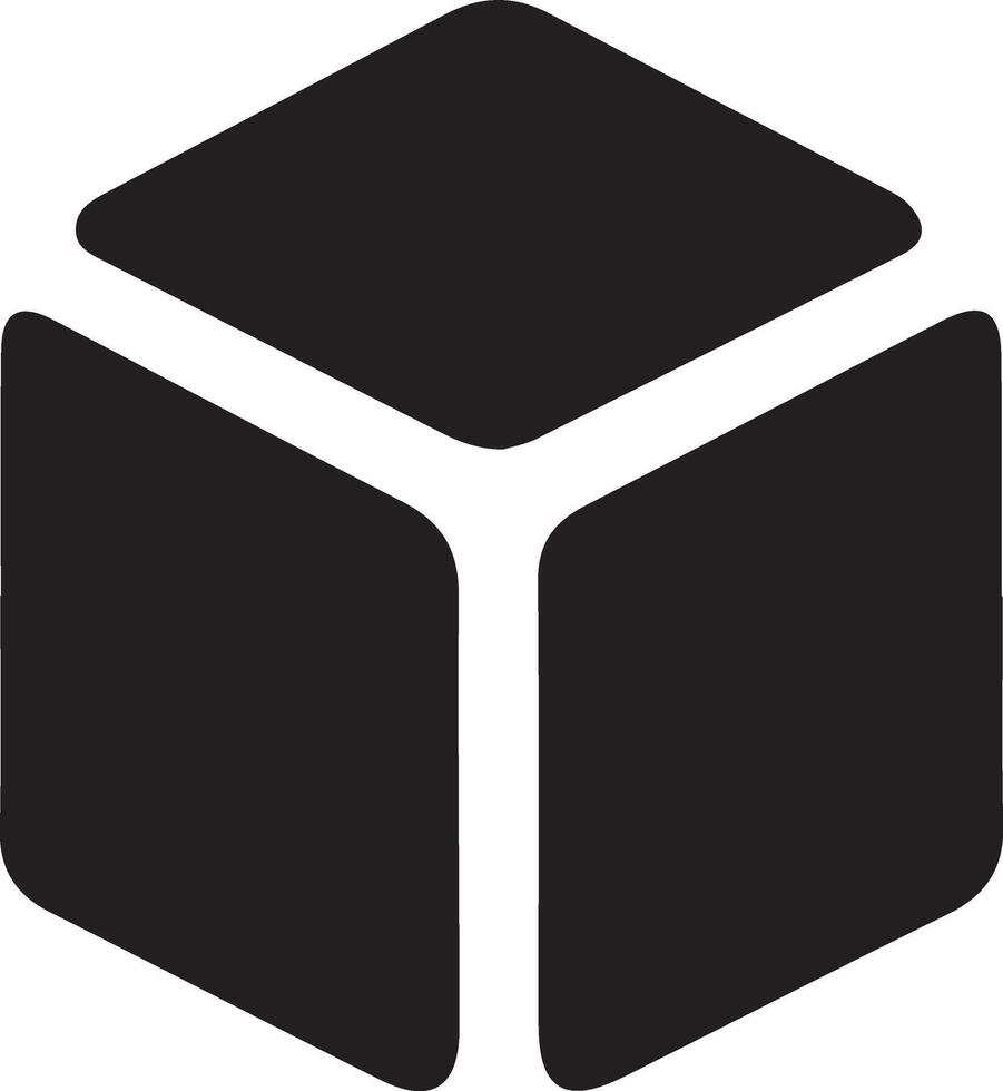 a black and white cube logo vector