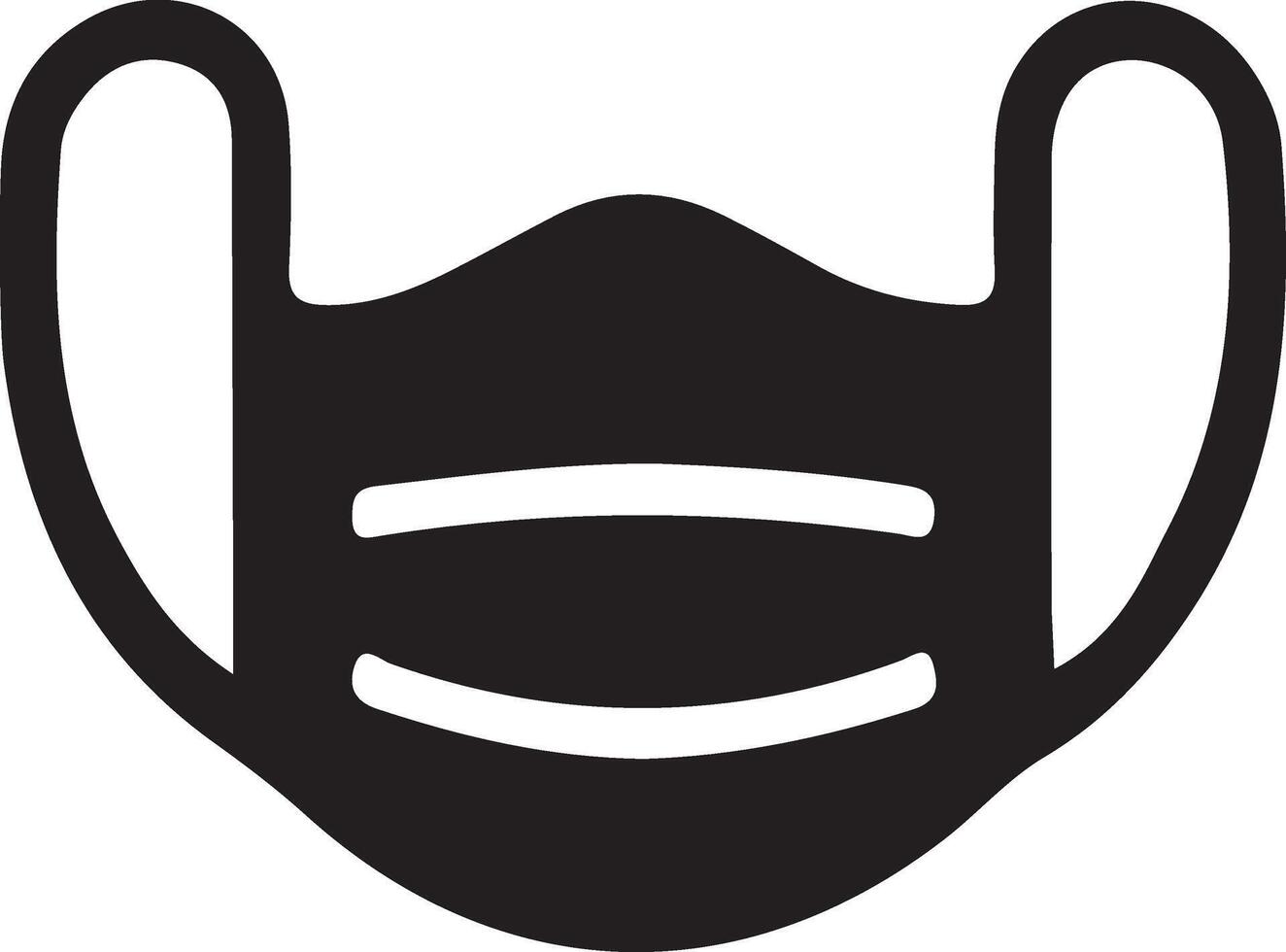 a black and white illustration of a mask vector