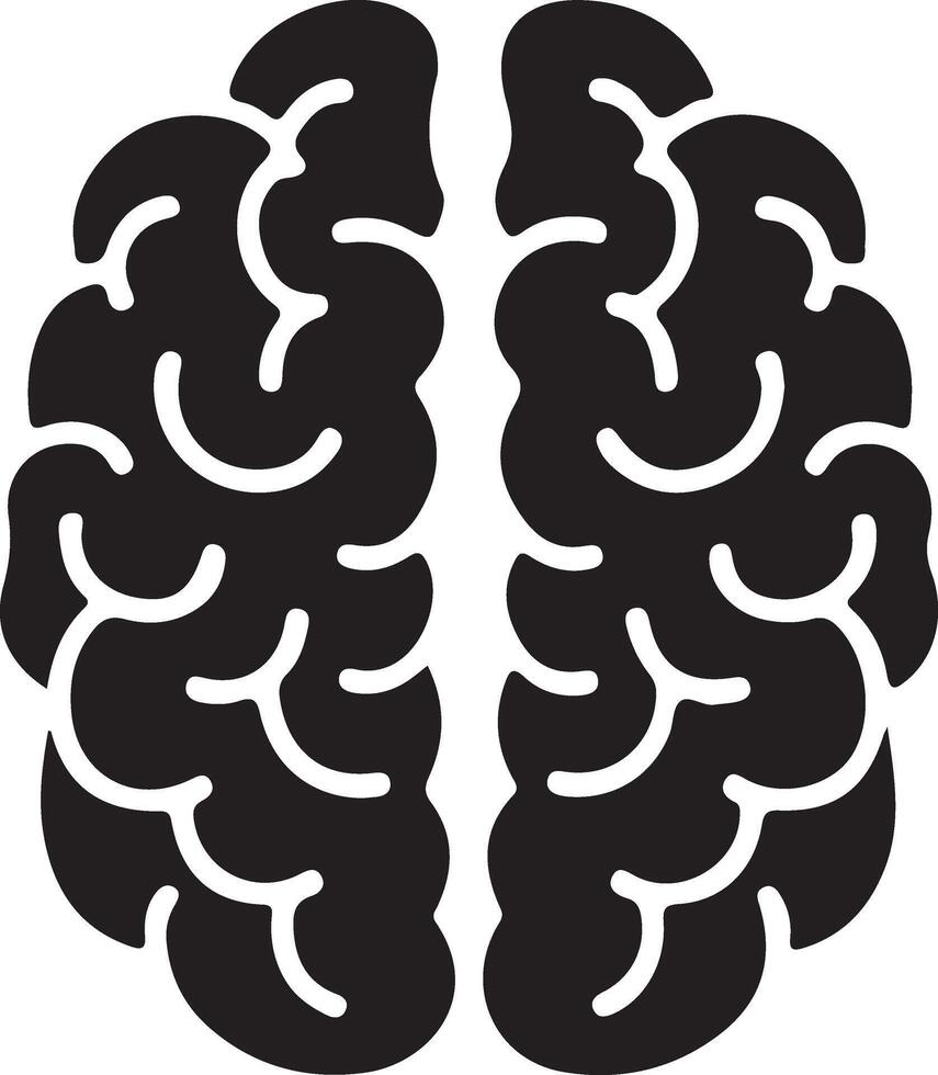 two black and white brain images on a white background vector
