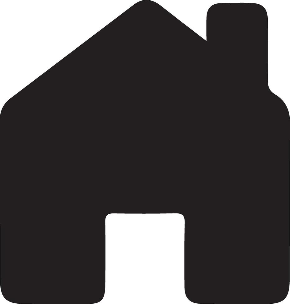 a black and white home icon on a white background vector
