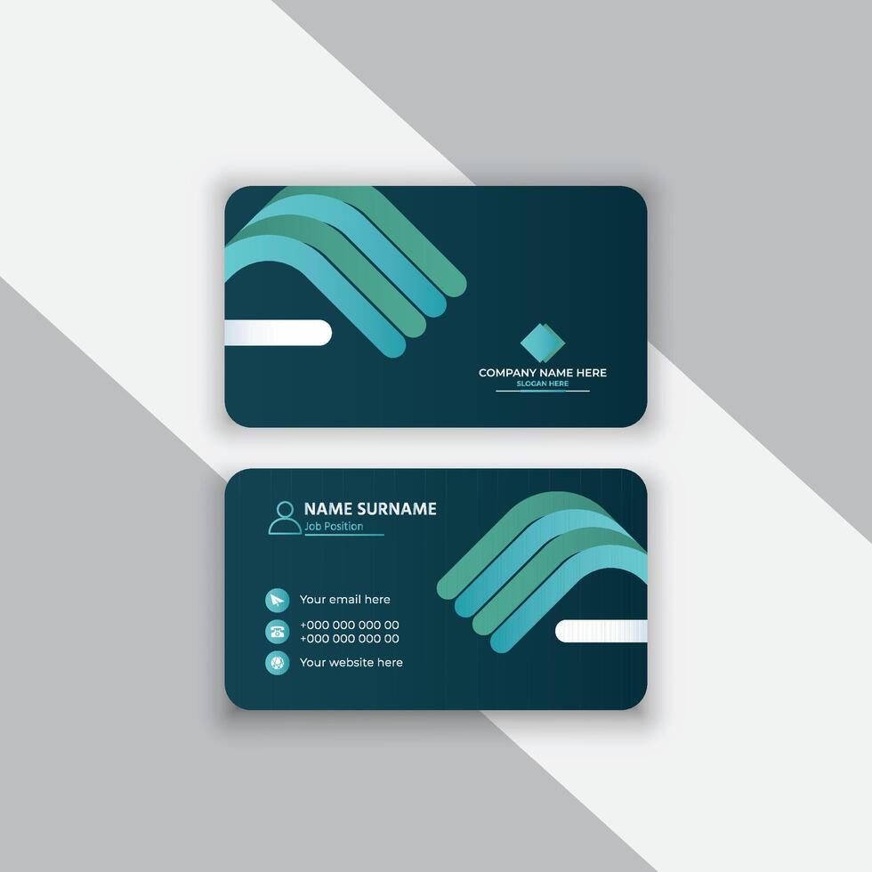 Modern and professional business card design template vector