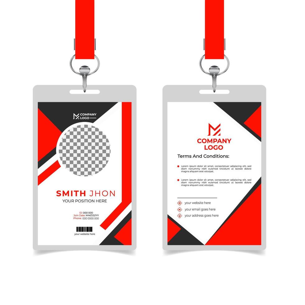 Creative elegant id card design template vector