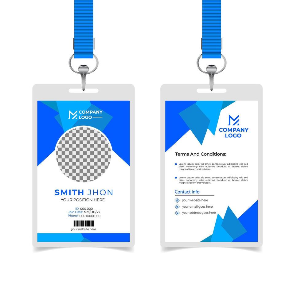 Business id card design template vector
