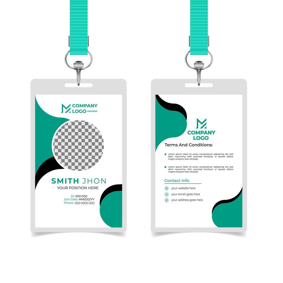 Modern print ready id card design template vector
