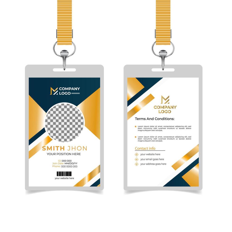 Luxury id card template design vector