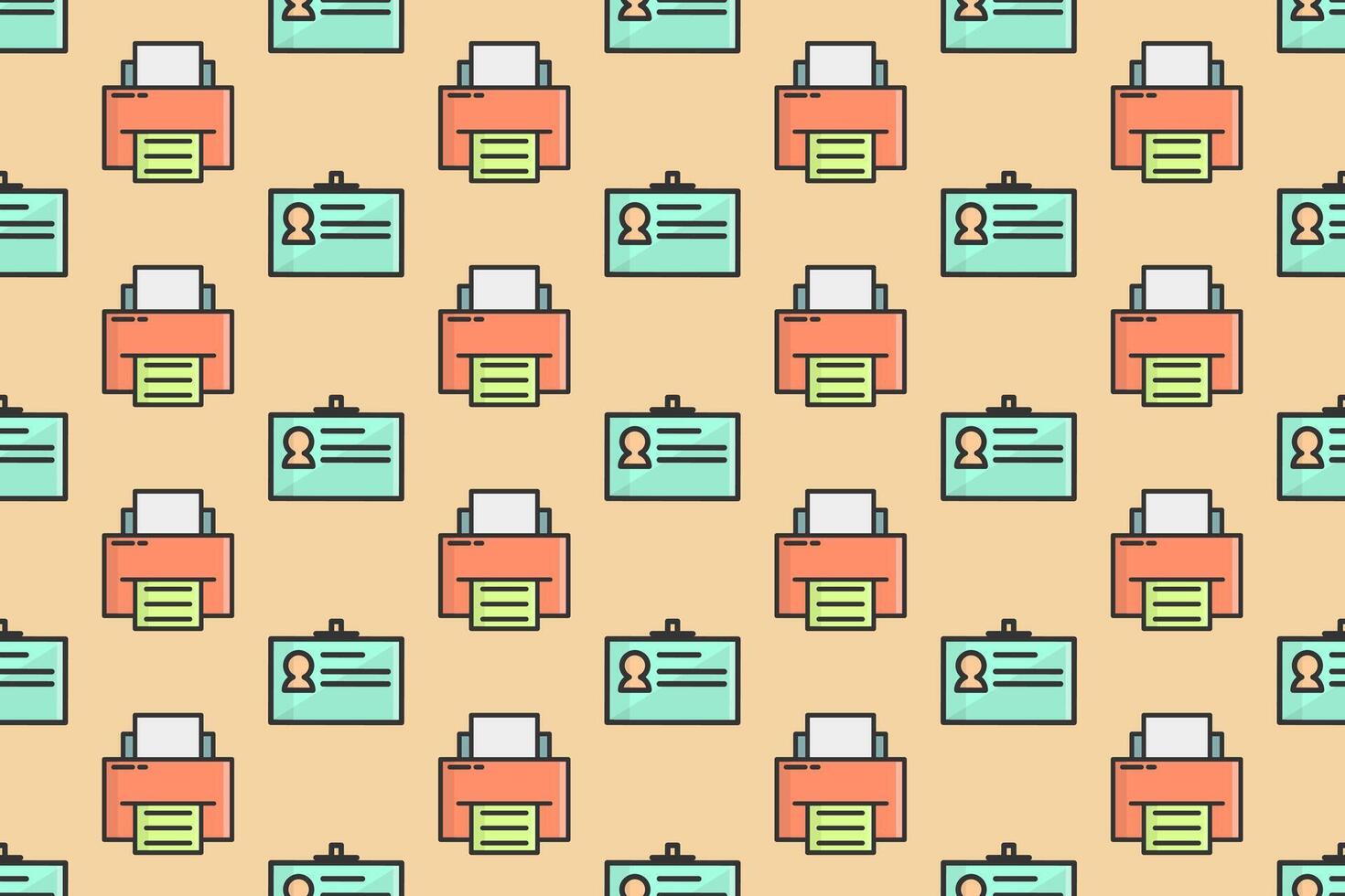 Office icon seamless pattern background vector