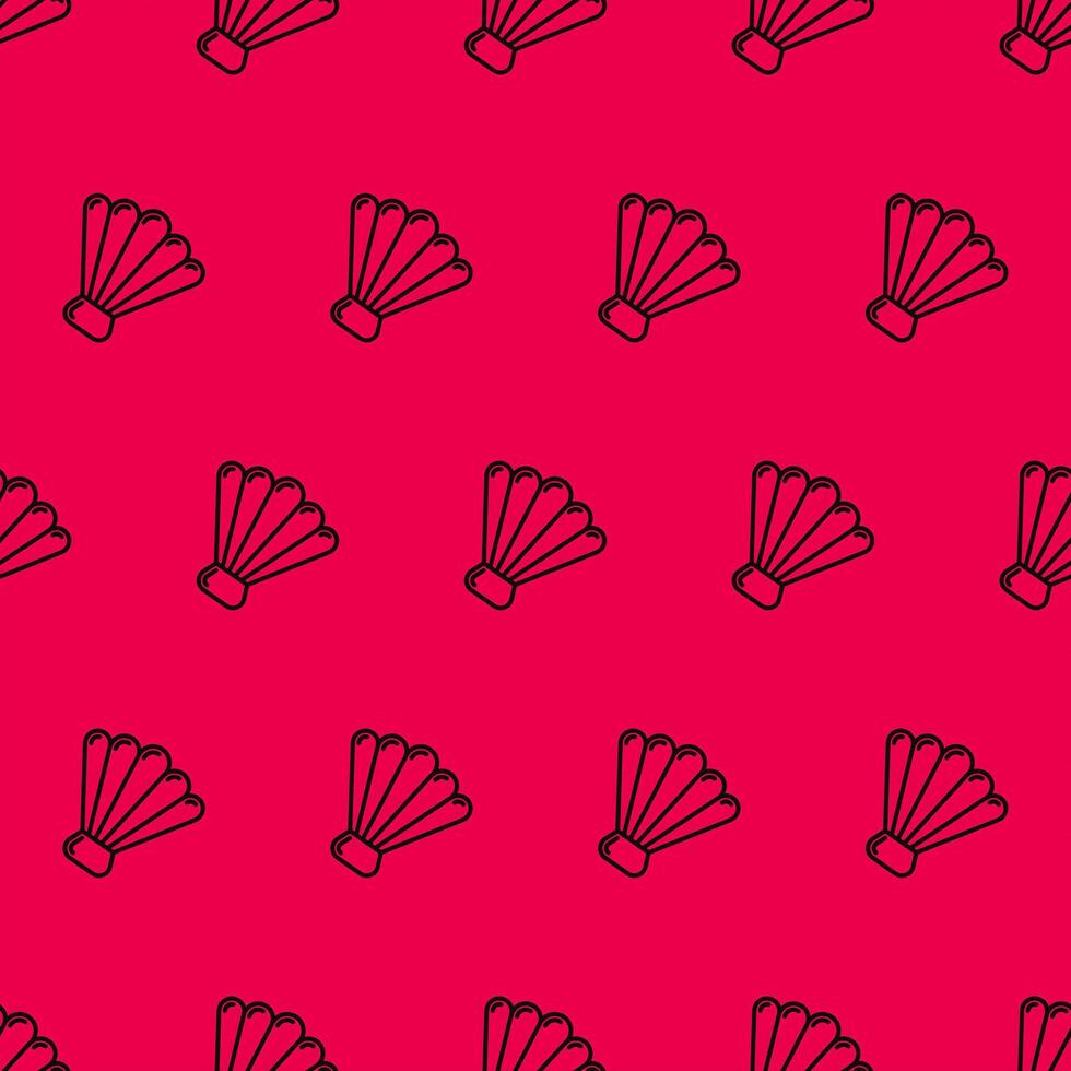 Seamless pattern background with monoline summer icons vector