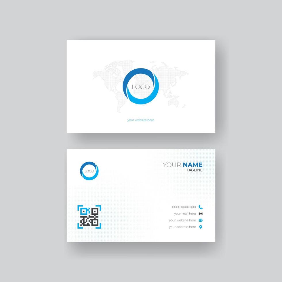 corporate business card design.print to ready design vector