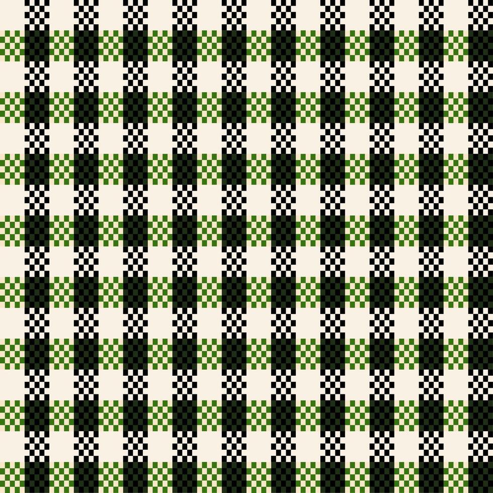 Green and White Gingham, Checkered Fabric, Classic Plaid Seamless Pattern Background. Countryside Charm, Picnic Plaid, Timeless Tartan Seamless Pattern vector