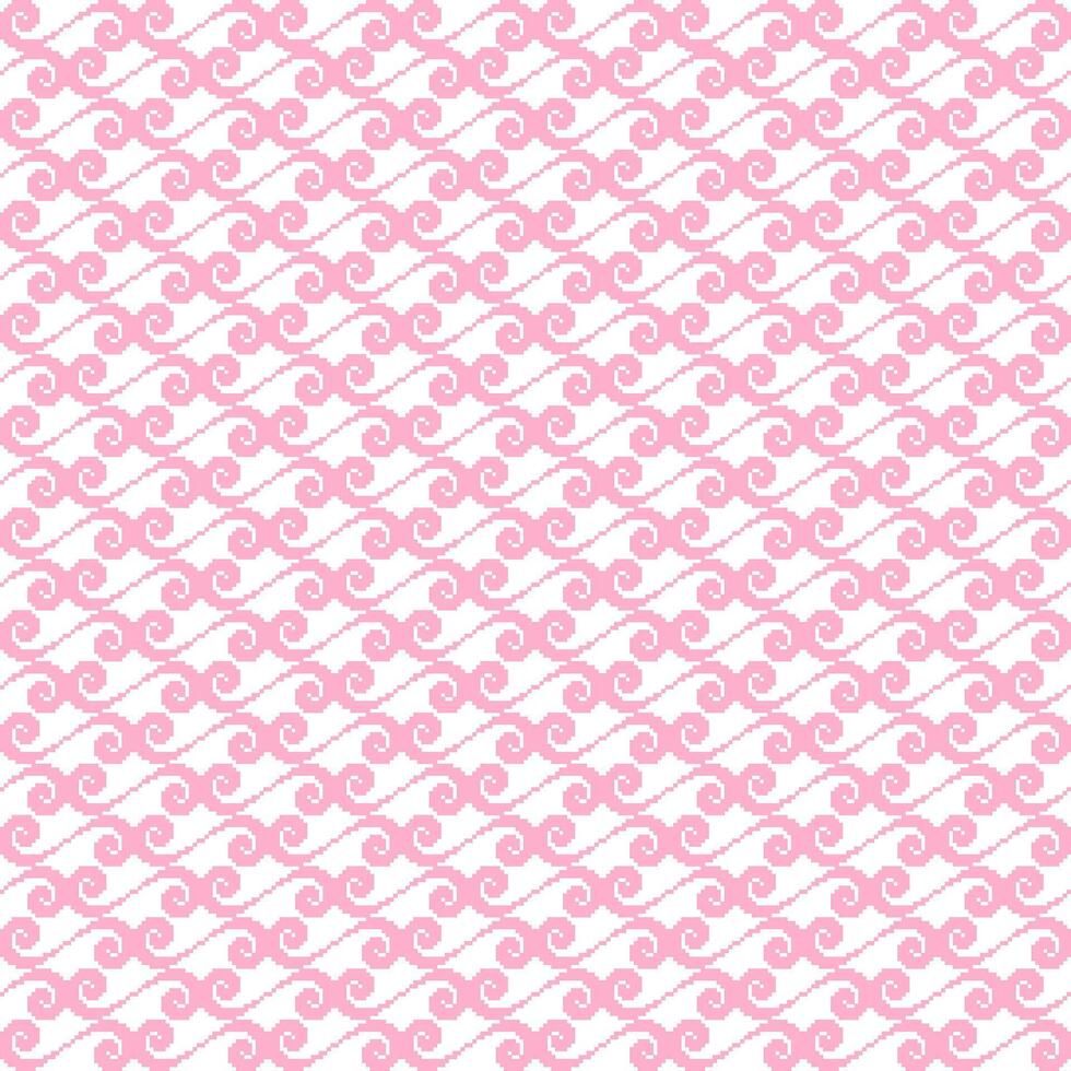 Seamless Swirl White and Pink Intertwined Delicate Pink Wave Pattern Background vector
