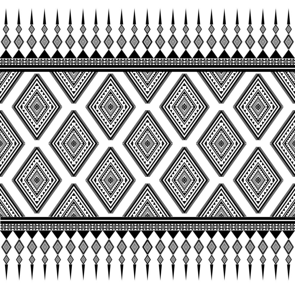 Seamless geometry with diamond shapes in black and white tones vector