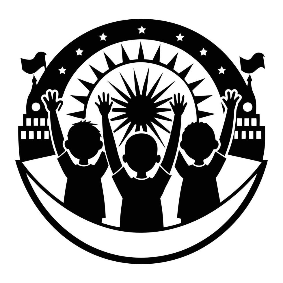 the logo for the children's day in turkey vector