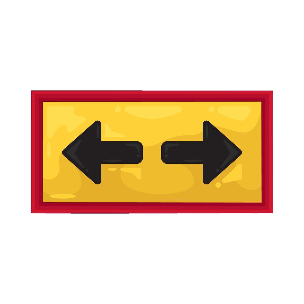 Illustration of two way traffic sign vector