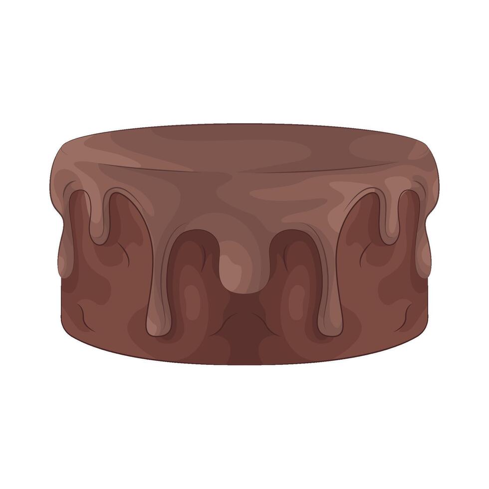 Illustration of chocolate cake vector