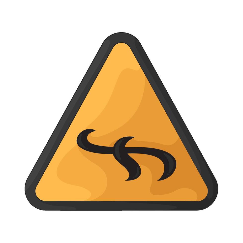Illustration of two way traffic sign vector