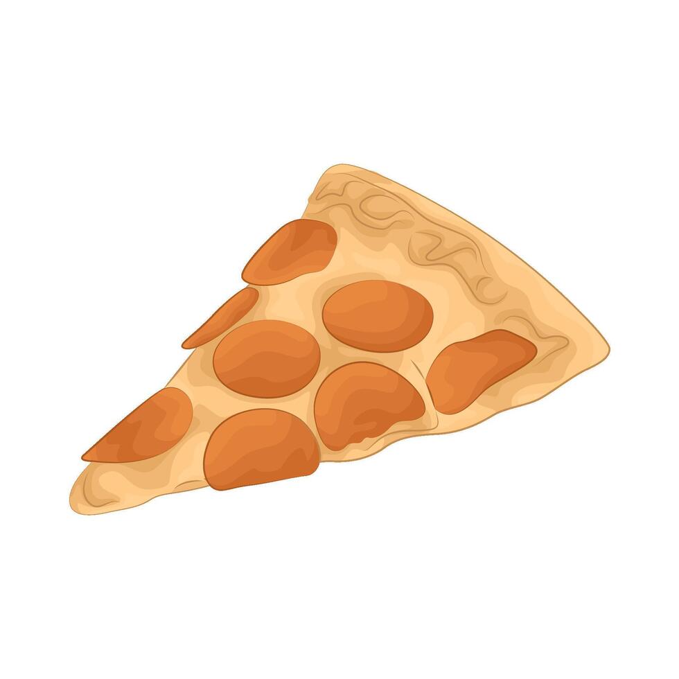 Illustration of pizza slice vector