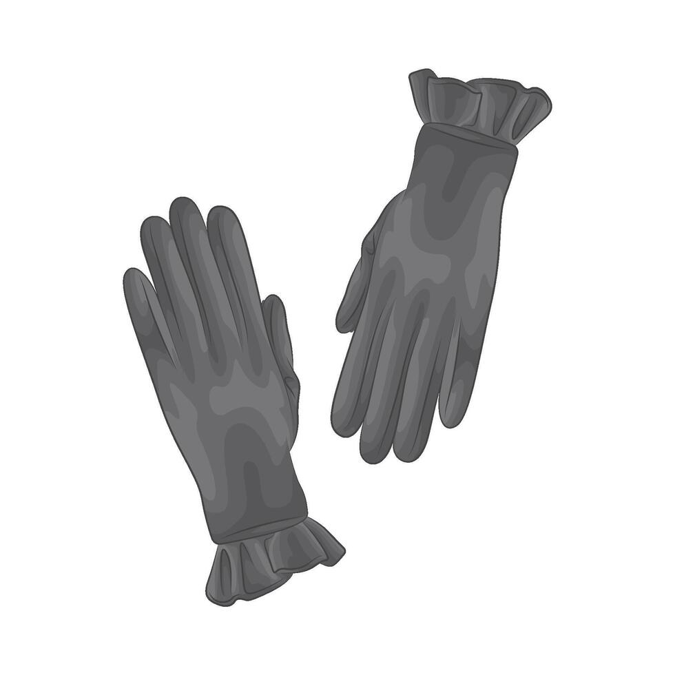 Illustration of lady gloves vector