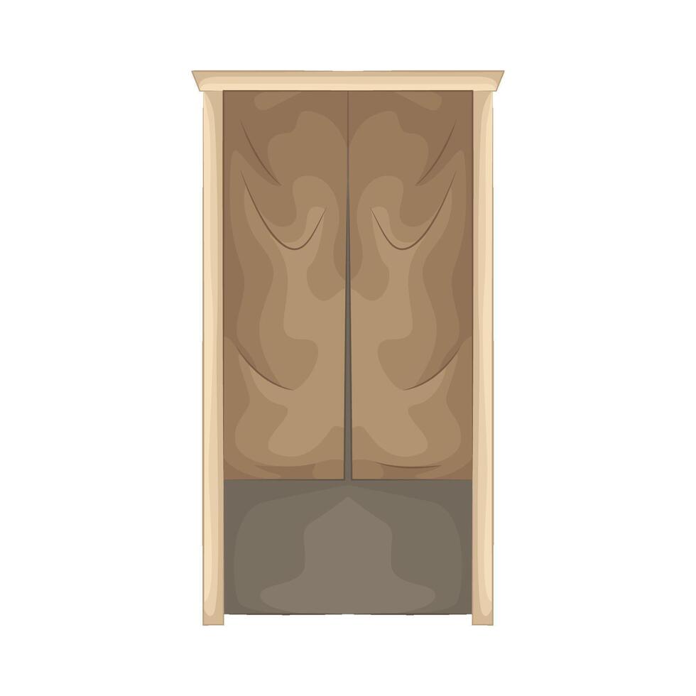 Illustration of Japanese traditional curtain vector