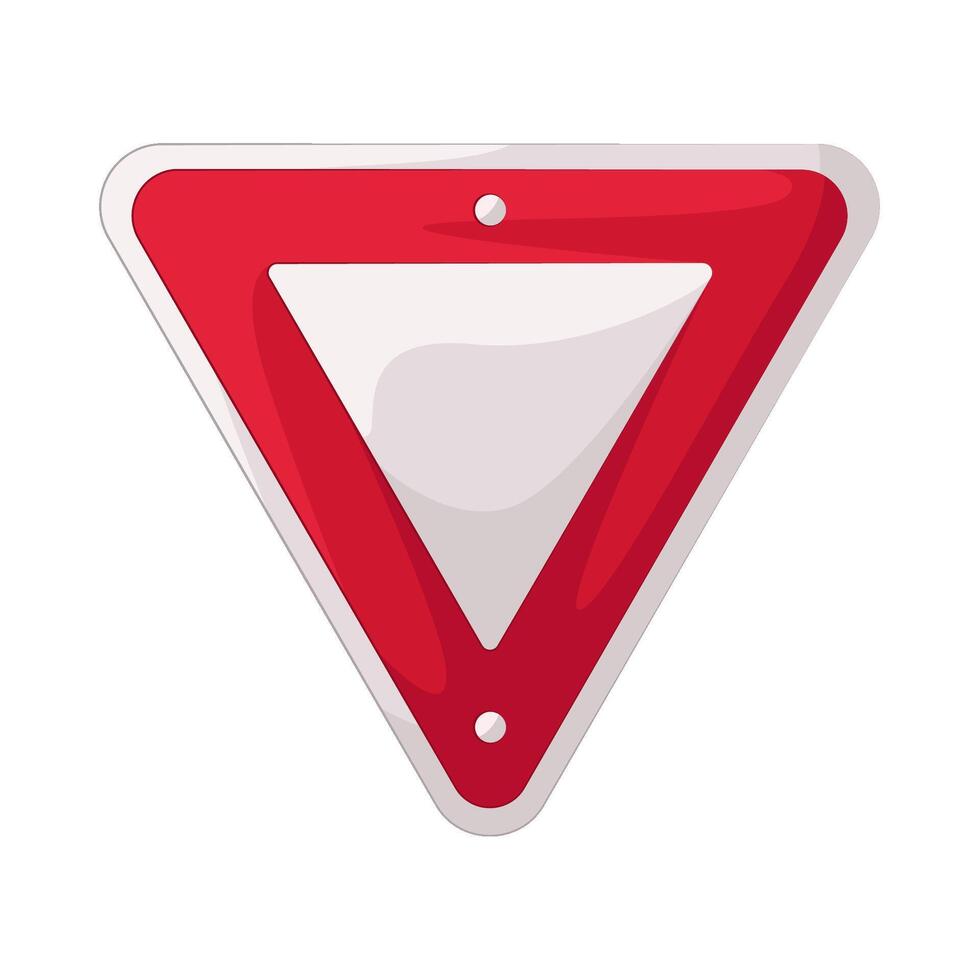 Illustration of triangle road sign vector