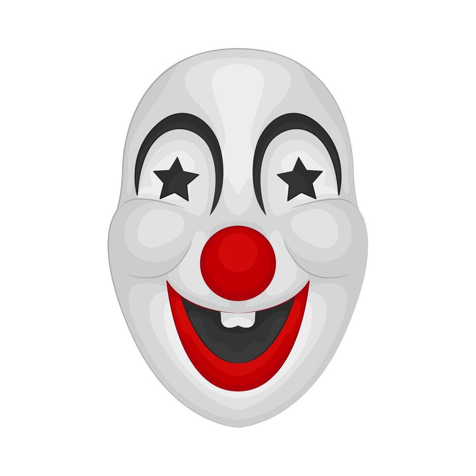 Illustration of clown mask vector