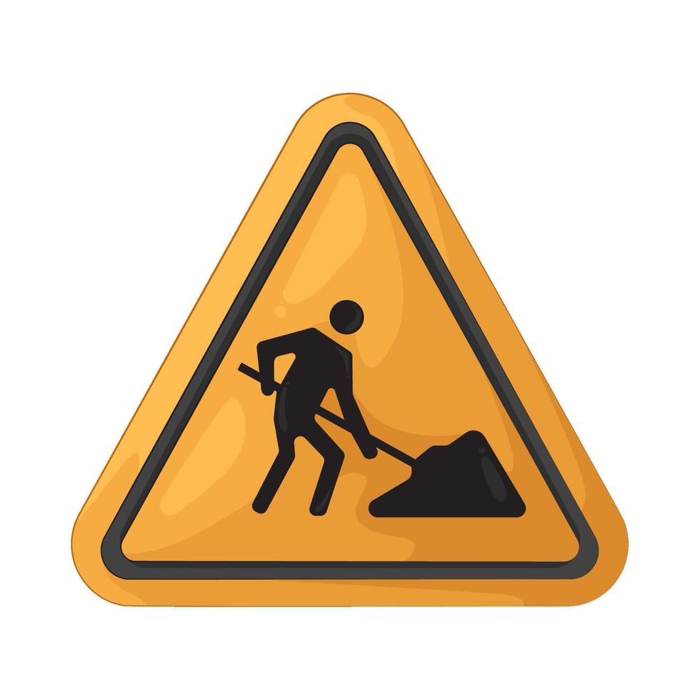 Illustration of road repair sign vector