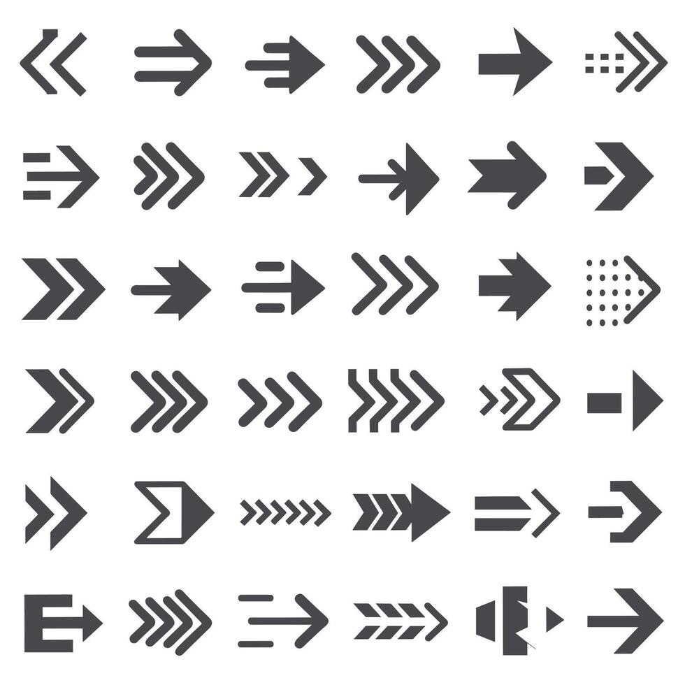 Arrow icons set illustration vector