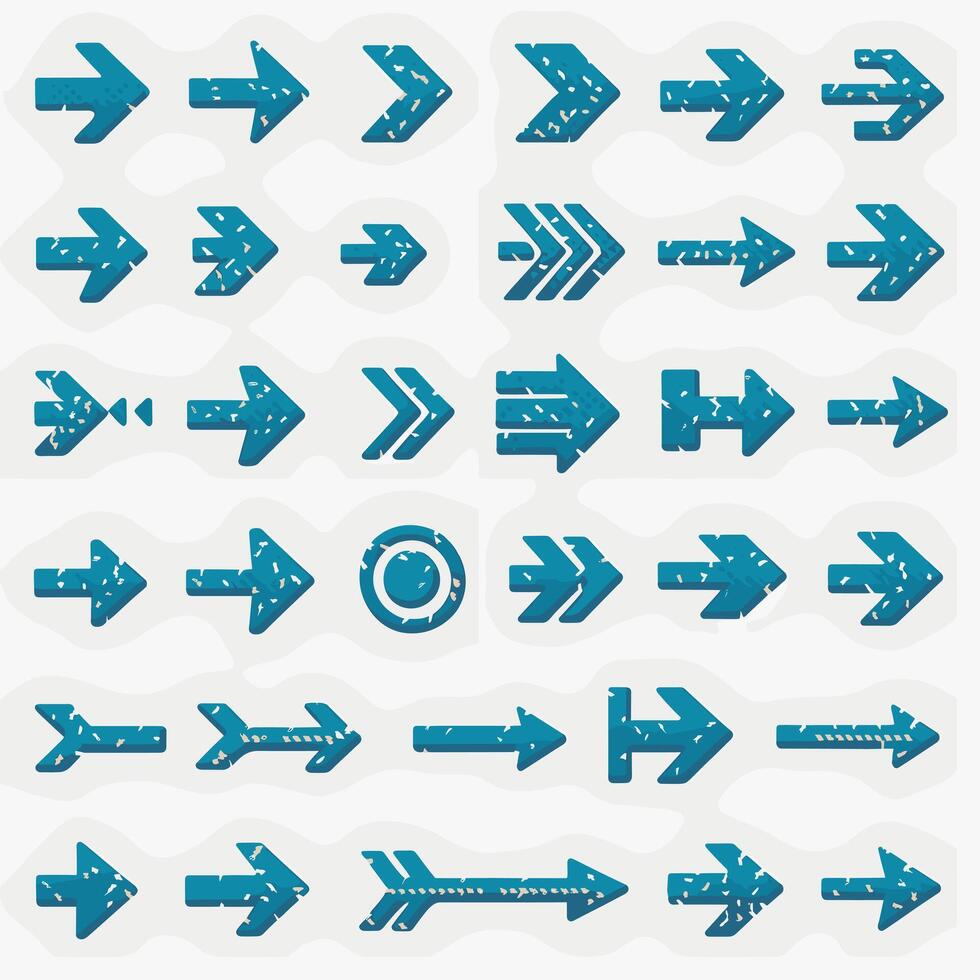 Various arrows and arrows vector