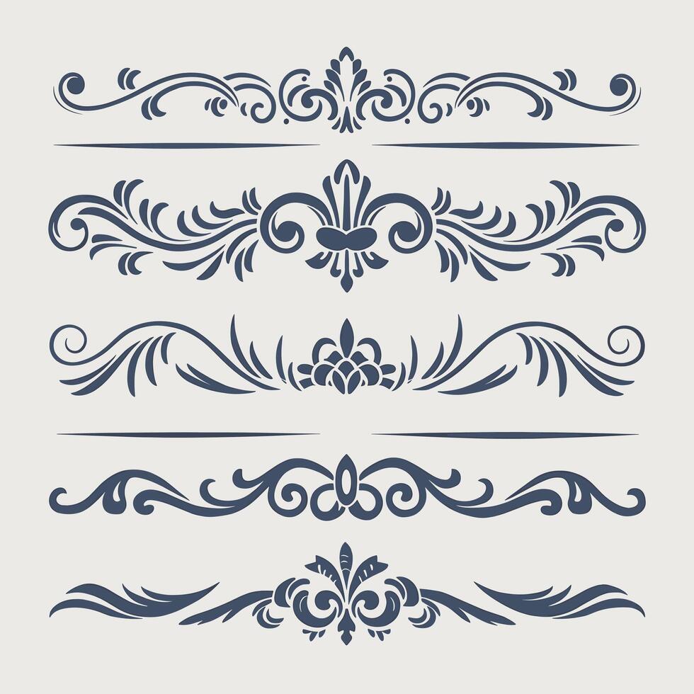 Set of vintage decorative elements, vintage design elements, vintage design elements, vintage design elements, vintage vector