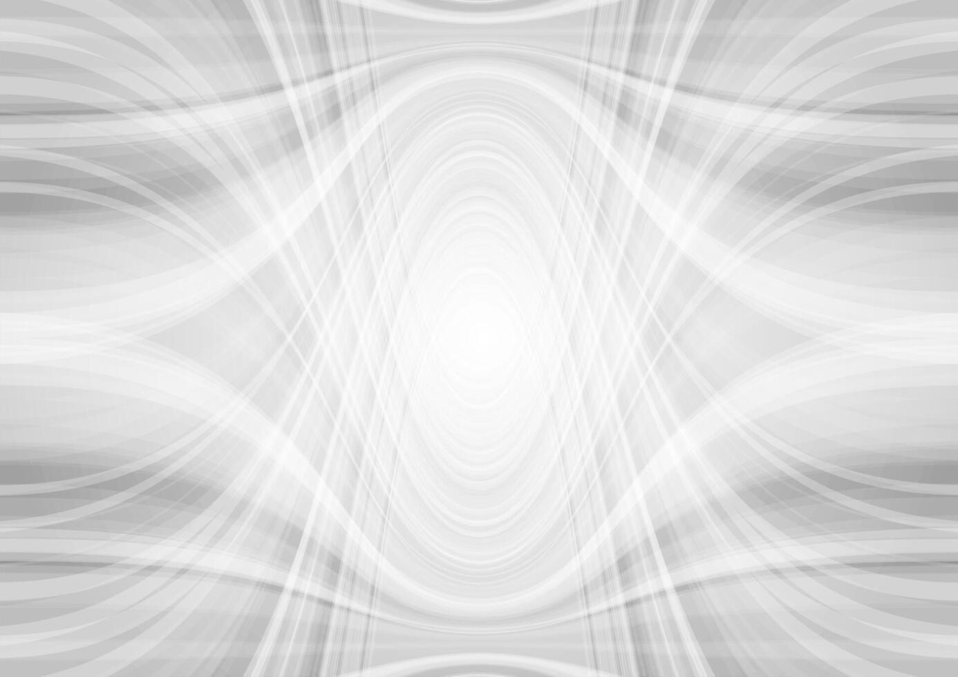 Abstract light grey tech wavy pattern background vector